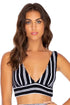 Luli Fama Champagne Pop Deep V Band Crop Top